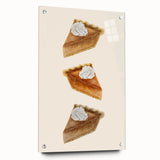 Large abstract wall art depicting autumn trees in red and orange tones on acrylic glass.