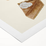 Art deco poster featuring an autumnal scene with orange and brown tones on rolled canvas, suitable for dining room decor.