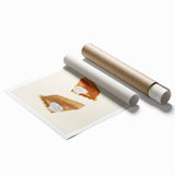 Extra large rolled canvas print featuring a floral pattern in warm autumn hues, ideal for classy bathroom wall art.