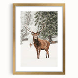 Extra large abstract art print featuring textured swirls in cool blue and white tones, framed in gold.