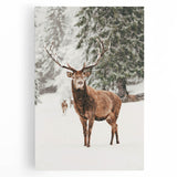 Winter-themed black and white large art on stretched canvas, ideal for kitchen wall art.