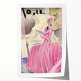 Art Deco Vogue Cover Print - Pink Gown Fashion Illustration Wall Art