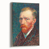 Silver-framed canvas featuring a vintage-style landscape painting in muted earth tones, ideal for bedroom wall art.