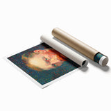 Extra large rolled canvas print featuring Van Gogh-style floral art in vibrant colors.