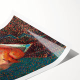 Extra large rolled canvas featuring line art flowers in a monochrome palette, ideal for large living room wall art.