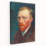 Vincent van Gogh-inspired print on large stretched canvas featuring swirling blue and yellow tones.