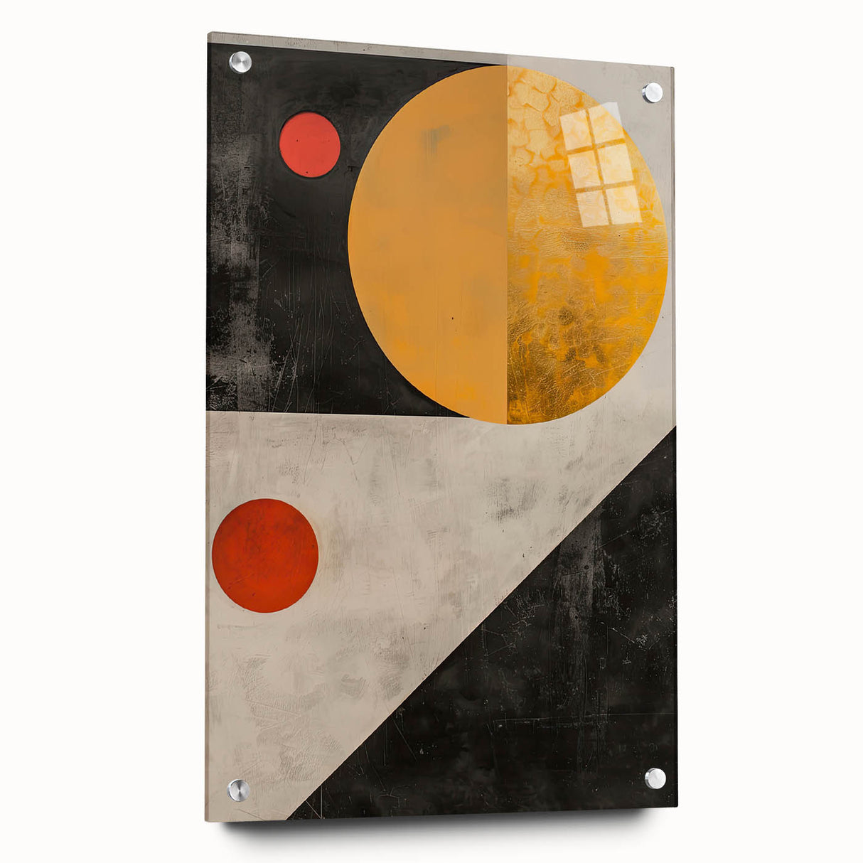 Framed Dining Room Prints – Geometric Gold & Black Wall Art