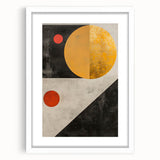 Framed Dining Room Prints – Geometric Gold & Black Wall Art