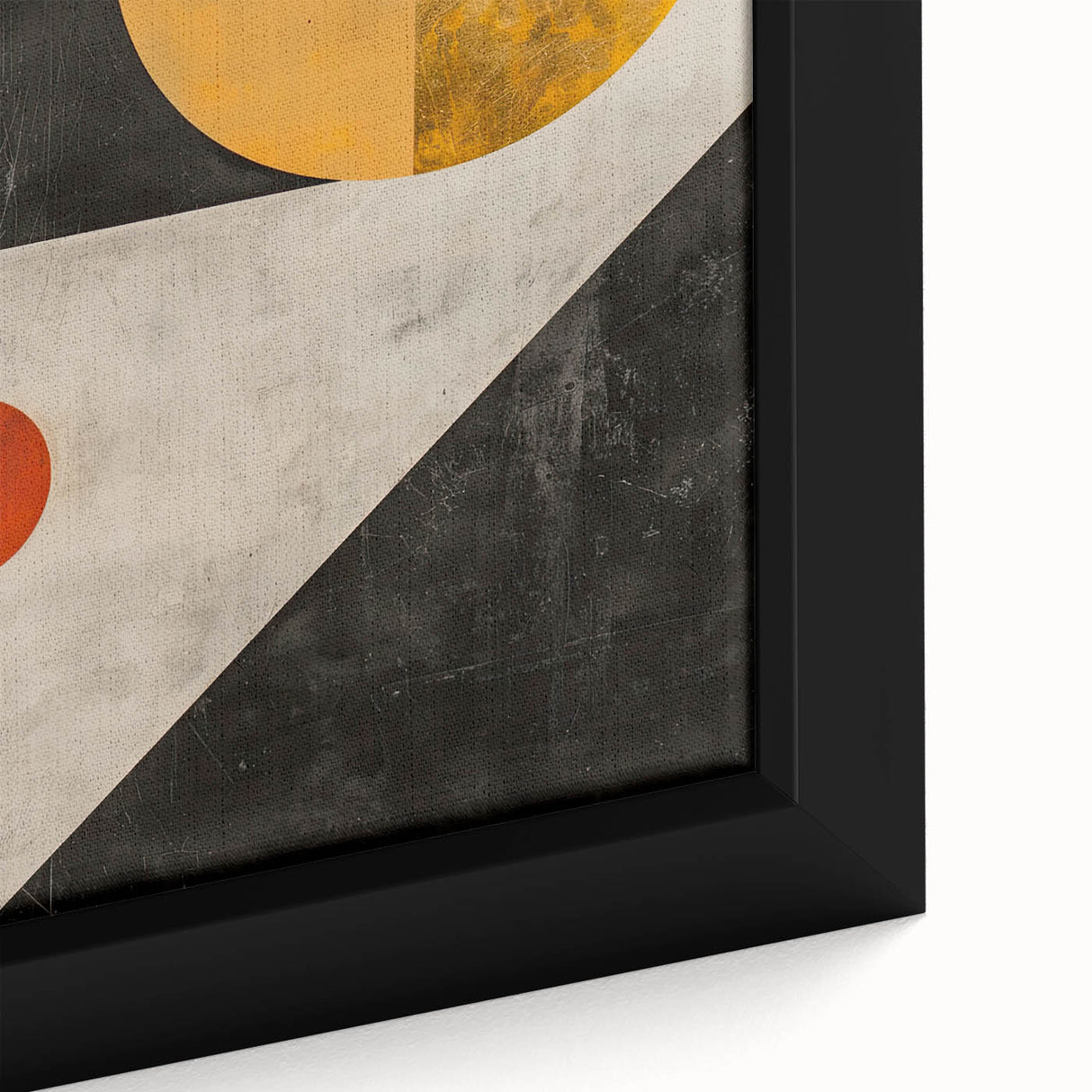 Framed Dining Room Prints – Geometric Gold & Black Wall Art
