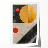 Framed Dining Room Prints – Geometric Gold & Black Wall Art