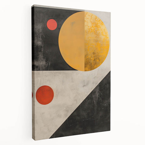 Framed Dining Room Prints – Geometric Gold & Black Wall Art