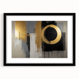 Luxury Gold & Black Abstract Wall Art – Modern Canvas Print