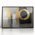Luxury Gold & Black Abstract Wall Art – Modern Canvas Print