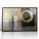 Luxury Gold & Black Abstract Wall Art – Modern Canvas Print