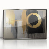 Luxury Gold & Black Abstract Wall Art – Modern Canvas Print
