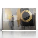 Luxury Gold & Black Abstract Wall Art – Modern Canvas Print