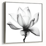 Framed canvas artwork featuring abstract floral designs in vibrant colors, set in a sleek silver frame, showcasing a modern aesthetic perfect for contemporary home decor.