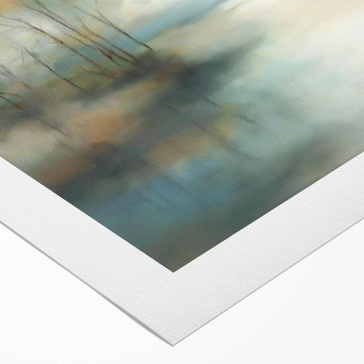 Abstract landscape artwork on rolled canvas, showcasing vibrant colors and fluid shapes, perfect for modern home decor. Packaged securely in a cardboard tube for safe delivery.