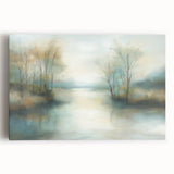 Abstract landscape stretched canvas artwork showcasing vibrant colors and dynamic shapes, perfect for modern home decor. Ideal for adding a creative touch to any space.