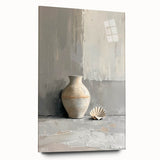 Abstract minimalist wall art design displayed in a side view, showcasing vibrant colors and smooth acrylic glass finish, perfect for modern home decor.