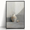 Framed abstract minimalist wall art with black acrylic front view, showcasing geometric shapes and smooth lines, ideal for modern home decor and enhancing interior aesthetics.