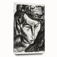 Expressionist Art - Monochrome Portrait of a Woman Abstract Wall Art
