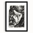 Expressionist Art - Monochrome Portrait of a Woman Abstract Wall Art