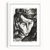 Expressionist Art - Monochrome Portrait of a Woman Abstract Wall Art