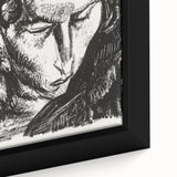 Expressionist Art - Monochrome Portrait of a Woman Abstract Wall Art
