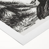 Expressionist Art - Monochrome Portrait of a Woman Abstract Wall Art