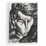 Expressionist Art - Monochrome Portrait of a Woman Abstract Wall Art