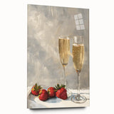 Large abstract wall art on acrylic glass depicting vibrant, swirling colors, ideal for bedroom or dining room decor.