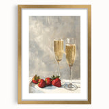 Extra large abstract art print featuring textured swirls in muted gold and cream tones, framed with a gold mat.