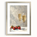 Textured abstract art print in neutral tones on a framed canvas, ideal for modern bedroom decor.