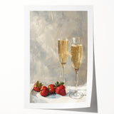 Extra large rolled canvas print featuring a floral design in muted earth tones, ideal for dining room wall art.