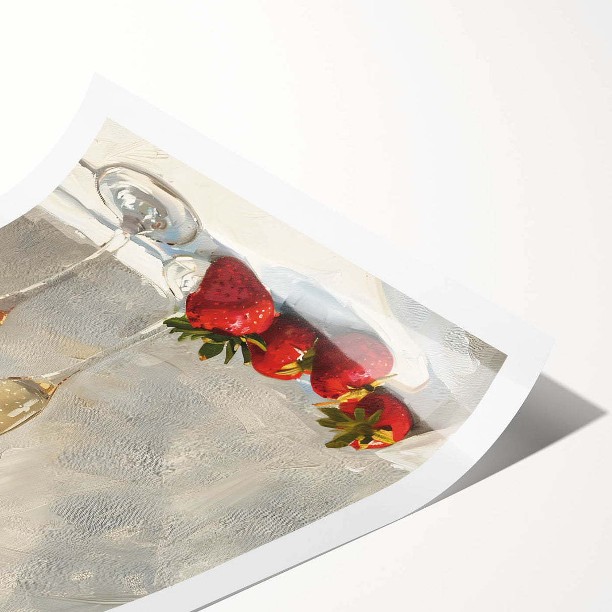 Extra large wall art featuring line art flowers in black on a white background, rolled print format.