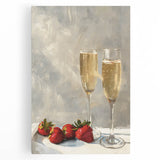 Large black and white stretched canvas featuring assorted kitchen utensils, ideal for kitchen wall art.