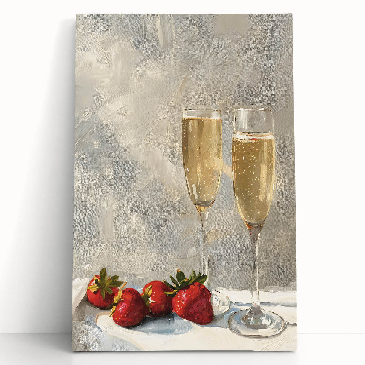 Large black and white stretched canvas featuring assorted kitchen utensils, ideal for kitchen wall art.