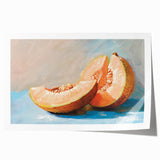 Rolled canvas print featuring an array of vividly colored fruits, ideal for art wall dining room decor.