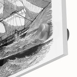 Majestic Realism Art Print of H.M.S. Daedalus and Sea Serpent – Classical Nautical Wall Art