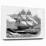Majestic Realism Art Print of H.M.S. Daedalus and Sea Serpent – Classical Nautical Wall Art