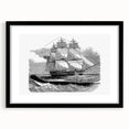 Majestic Realism Art Print of H.M.S. Daedalus and Sea Serpent – Classical Nautical Wall Art