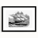 Majestic Realism Art Print of H.M.S. Daedalus and Sea Serpent – Classical Nautical Wall Art