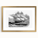 Majestic Realism Art Print of H.M.S. Daedalus and Sea Serpent – Classical Nautical Wall Art