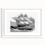 Majestic Realism Art Print of H.M.S. Daedalus and Sea Serpent – Classical Nautical Wall Art