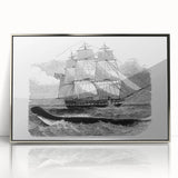 Majestic Realism Art Print of H.M.S. Daedalus and Sea Serpent – Classical Nautical Wall Art