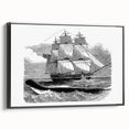 Majestic Realism Art Print of H.M.S. Daedalus and Sea Serpent – Classical Nautical Wall Art