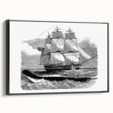 Majestic Realism Art Print of H.M.S. Daedalus and Sea Serpent – Classical Nautical Wall Art