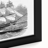 Majestic Realism Art Print of H.M.S. Daedalus and Sea Serpent – Classical Nautical Wall Art