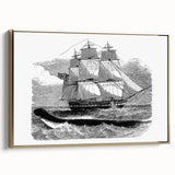 Majestic Realism Art Print of H.M.S. Daedalus and Sea Serpent – Classical Nautical Wall Art